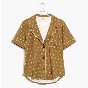 Madewell Palm Print Pajama Shirt (NWOT)